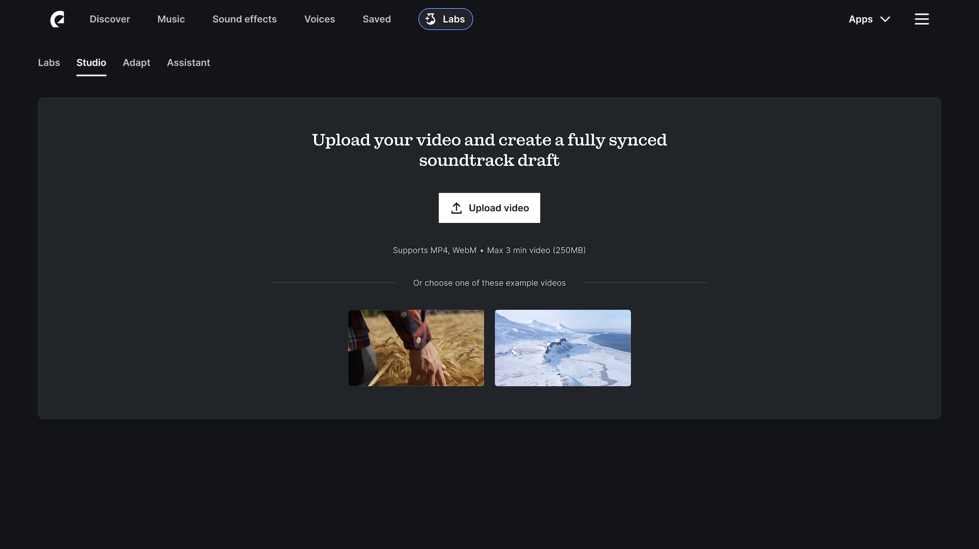 Upload video content to Studio